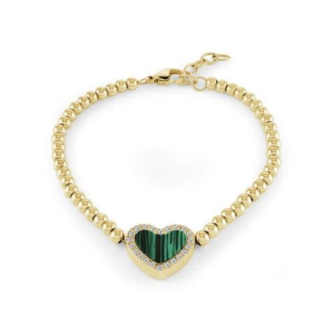 MALACHITE HEART BRACELET