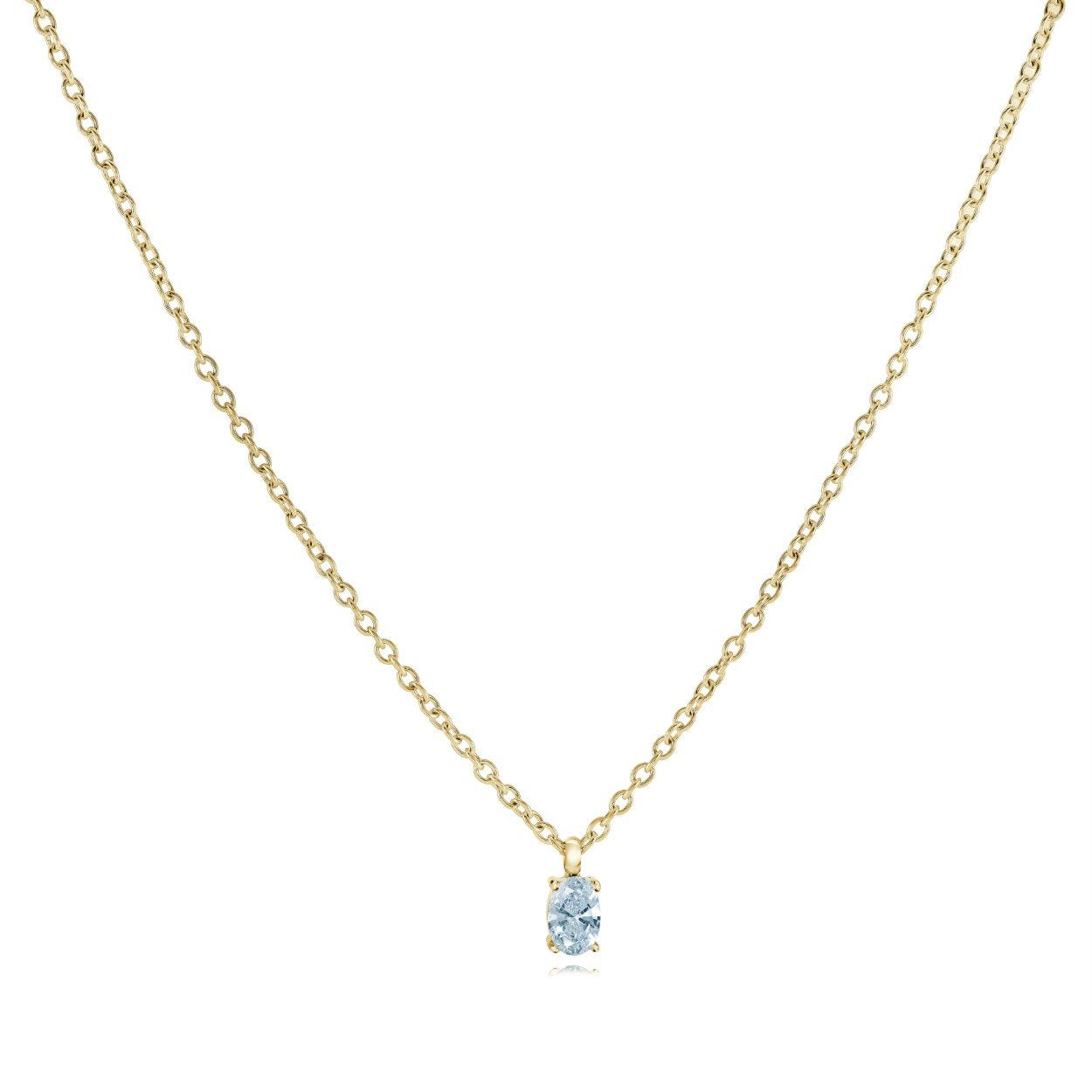 OVAL SOLITAIRE PENDANT