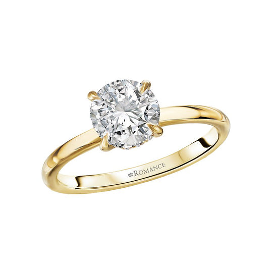 Romance Diamond Hidden Halo Engagement Ring