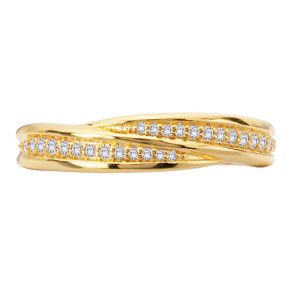 Swirled Diamond Accent Fashion Ring