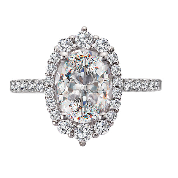 Halo Semi-Mount Diamond Ring