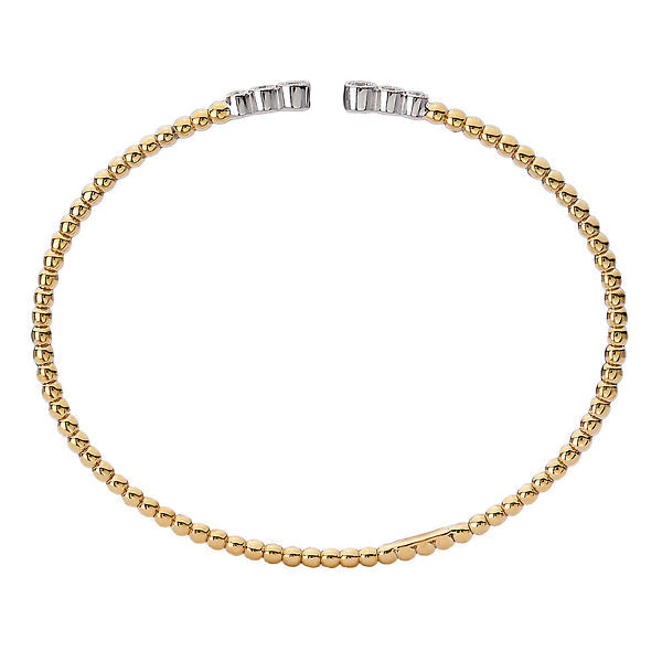 Two-Toned Diamond Cuff Bracelet