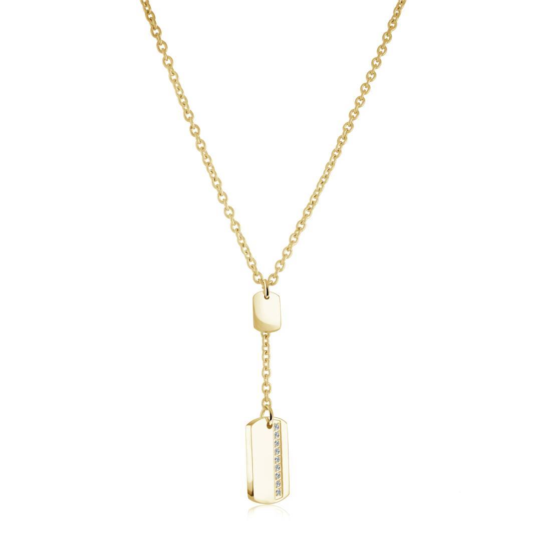 CZ DOGTAG NECKLACE