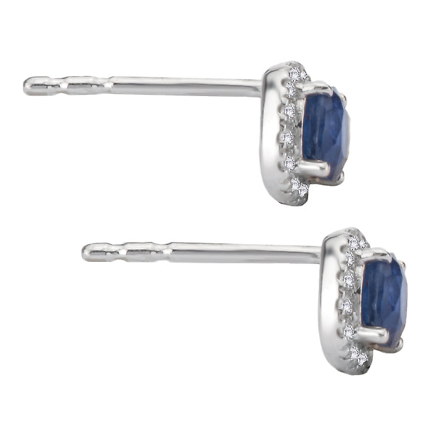 Sapphire and Diamond Ladies Fashion Earrings