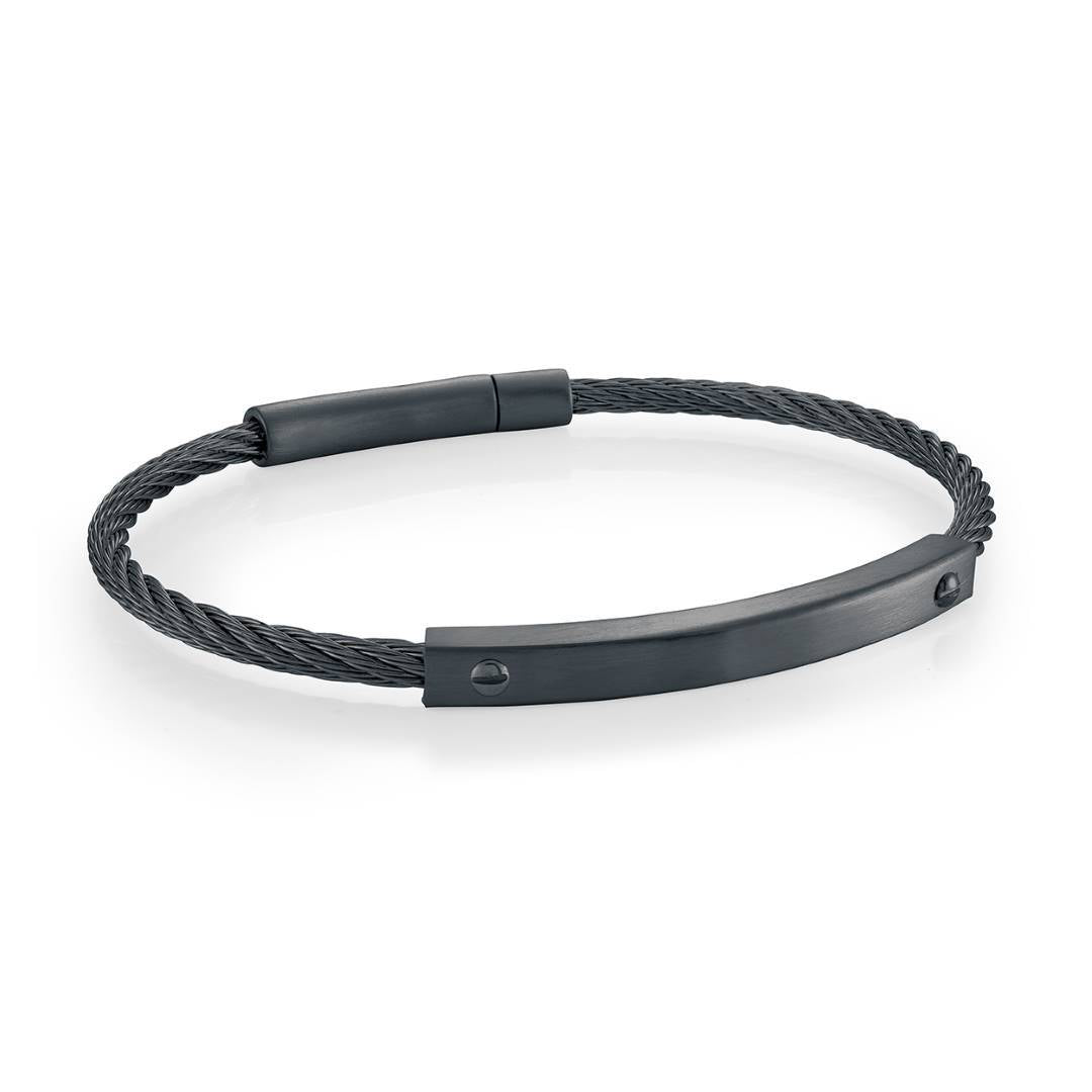 THIN CABLE ID-PLATE BRACELET