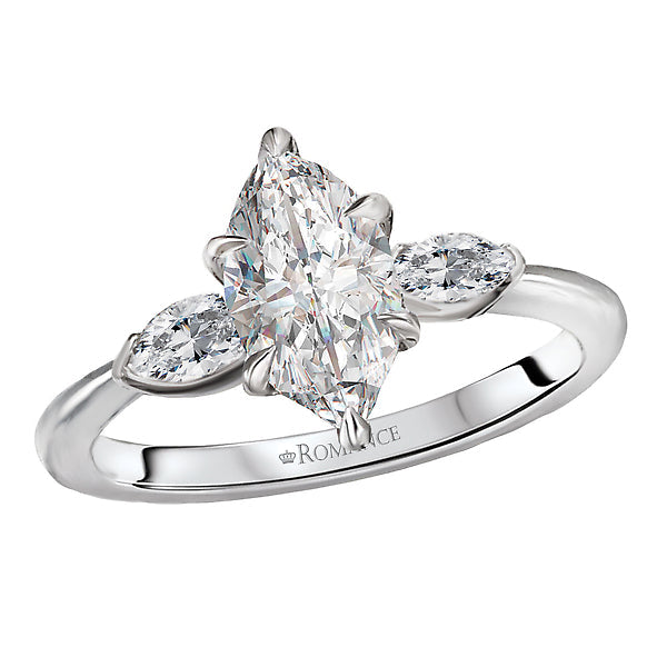 Diamond Semi-Mount 3-Stone Engagement Ring