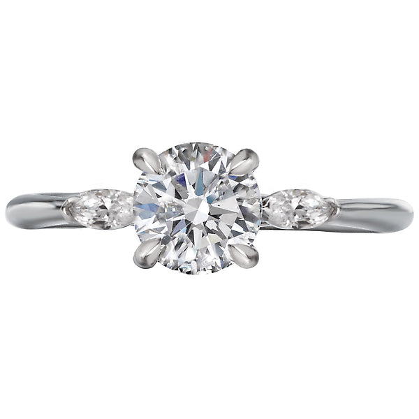 Diamond Semi-Mount 3-Stone Engagement Ring