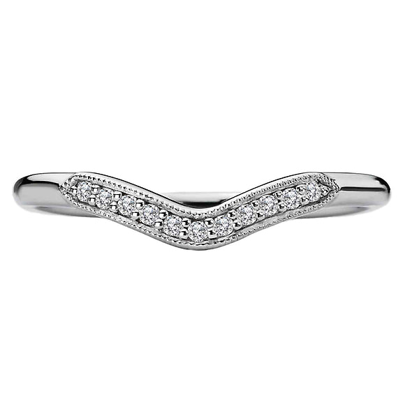 Curved Diamond Wedding Ring