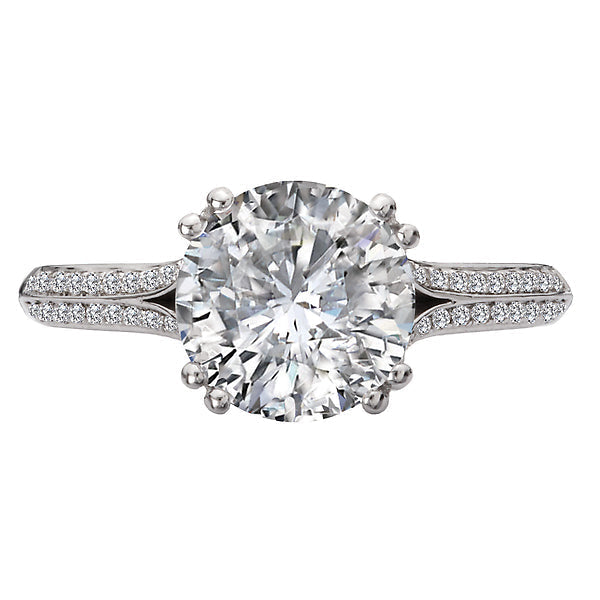 Split Shank Semi-Mount Diamond Engagement Ring