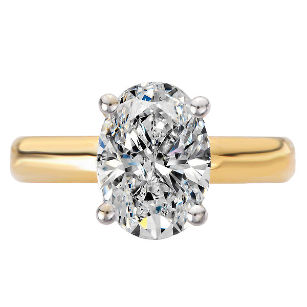 Hidden Halo Semi-Mount Diamond Engagement Ring