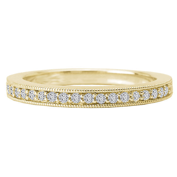 Diamond and Milgrain Detailed Diamond Engagement Ring