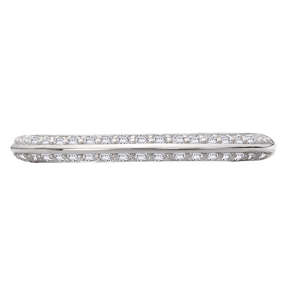 Knife Edge Diamond Wedding Band
