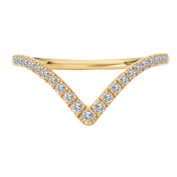 Curved Diamond Wedding Band