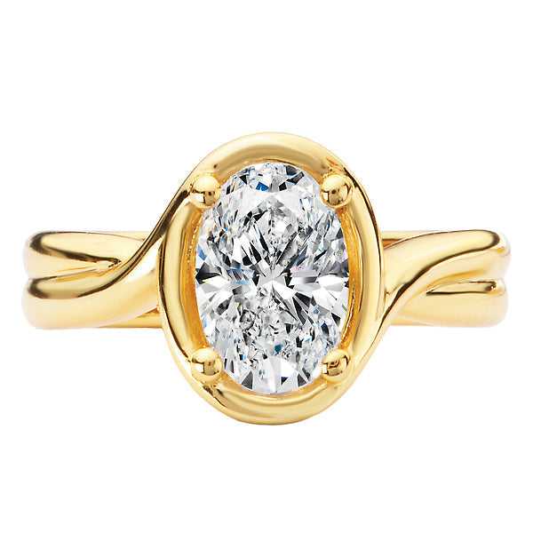 Two Row Shank Semi-Mount Diamond Engagement Ring