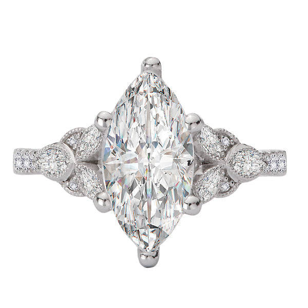 Diamond Semi-Mount Diamond Engagement Ring