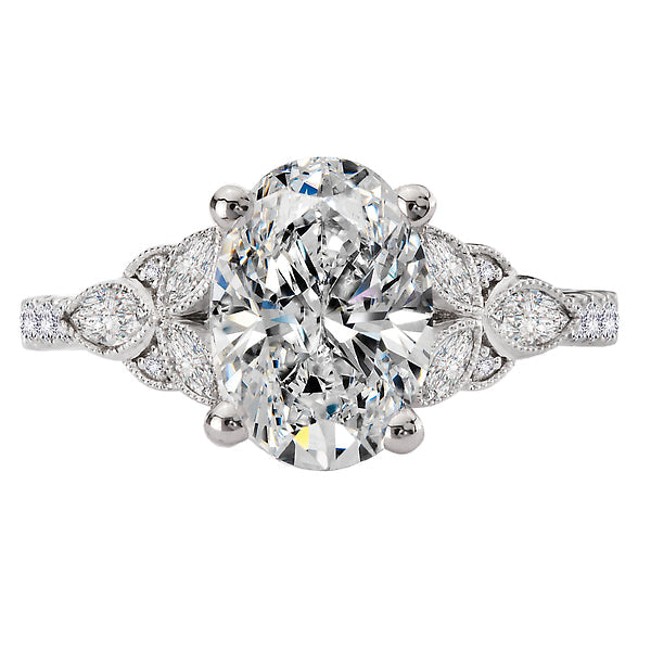 Diamond Semi-Mount Diamond Engagement Ring