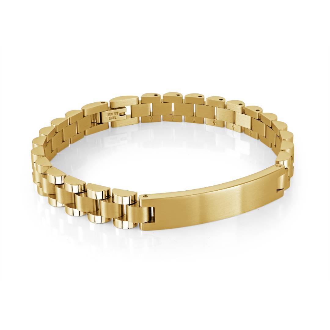 8MM WATCH LINK ID-PLATE BRACELET