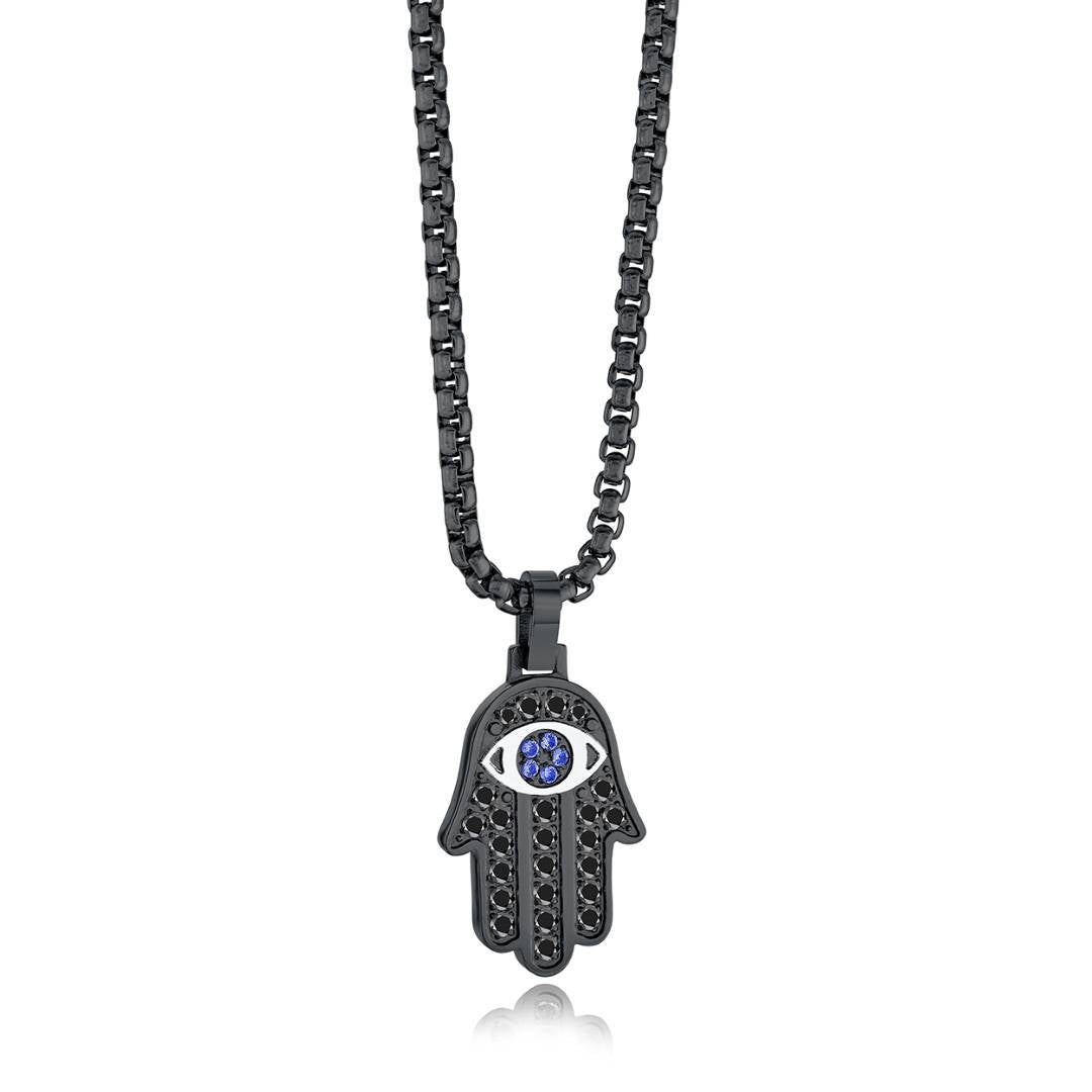 HAMSA-EVIL-EYE CZ PENDANT