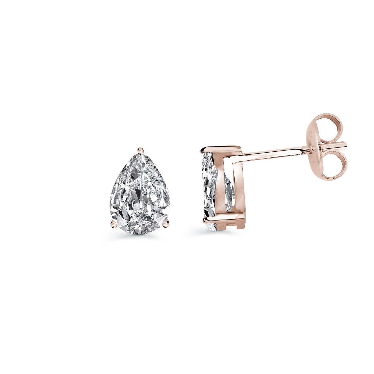 8MM PEAR STUD EARRINGS