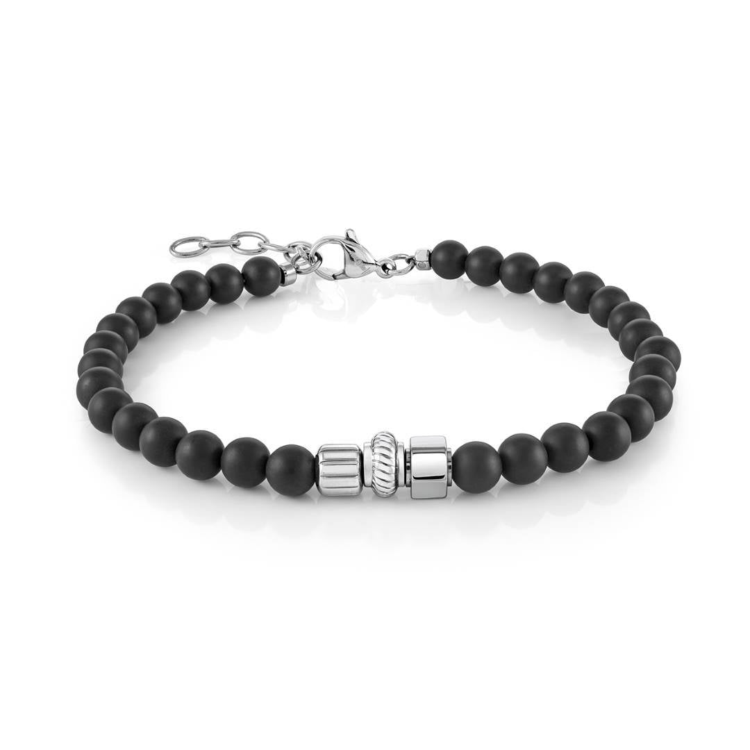 4MM ONYX & BUTTONS BRACELET