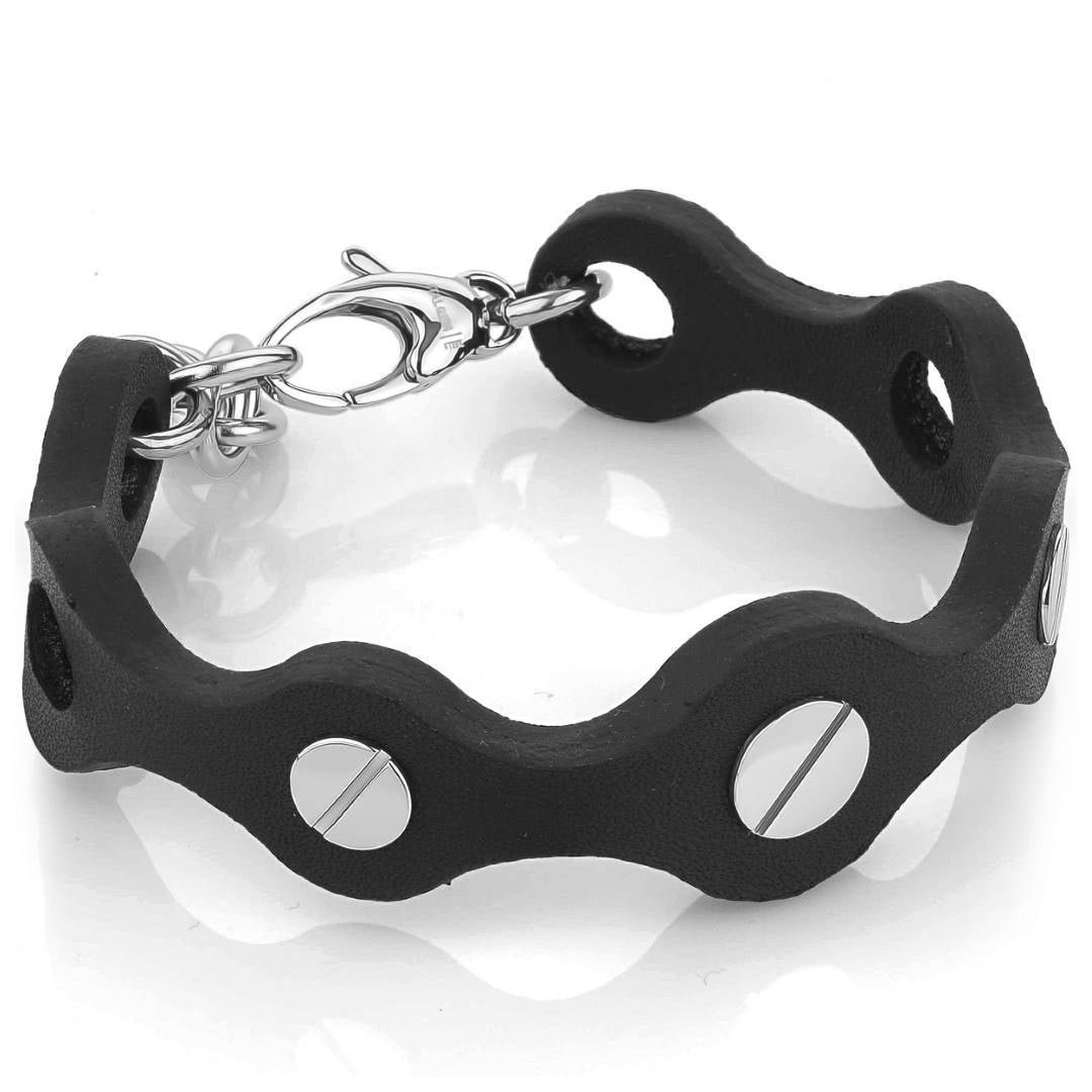 MODERNO SCREW LEATHER BRACELET