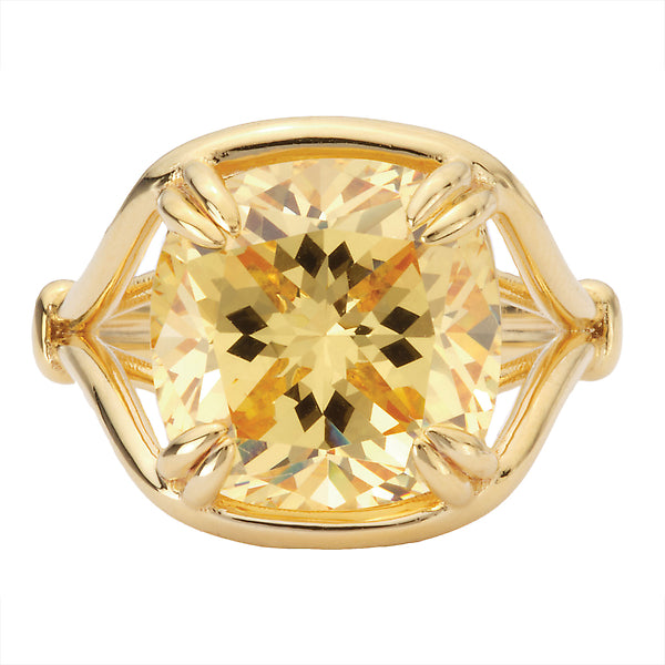 14kt Gold Honey Quartz Ring