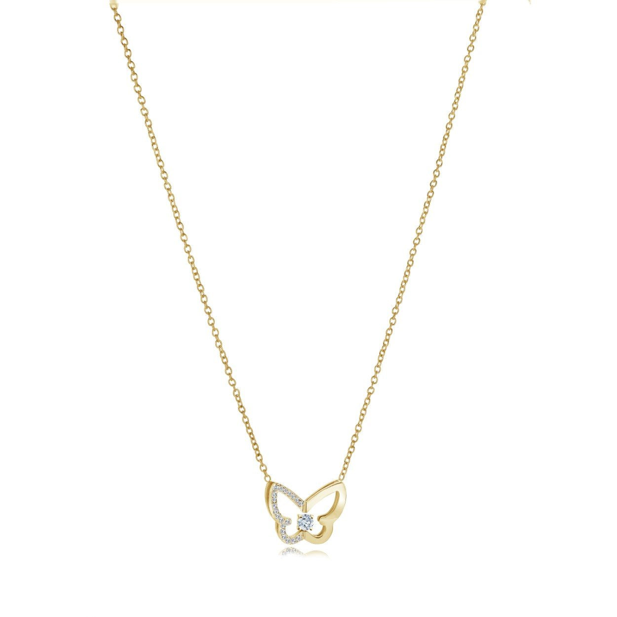 CZ BUTTERFLY PENDANT