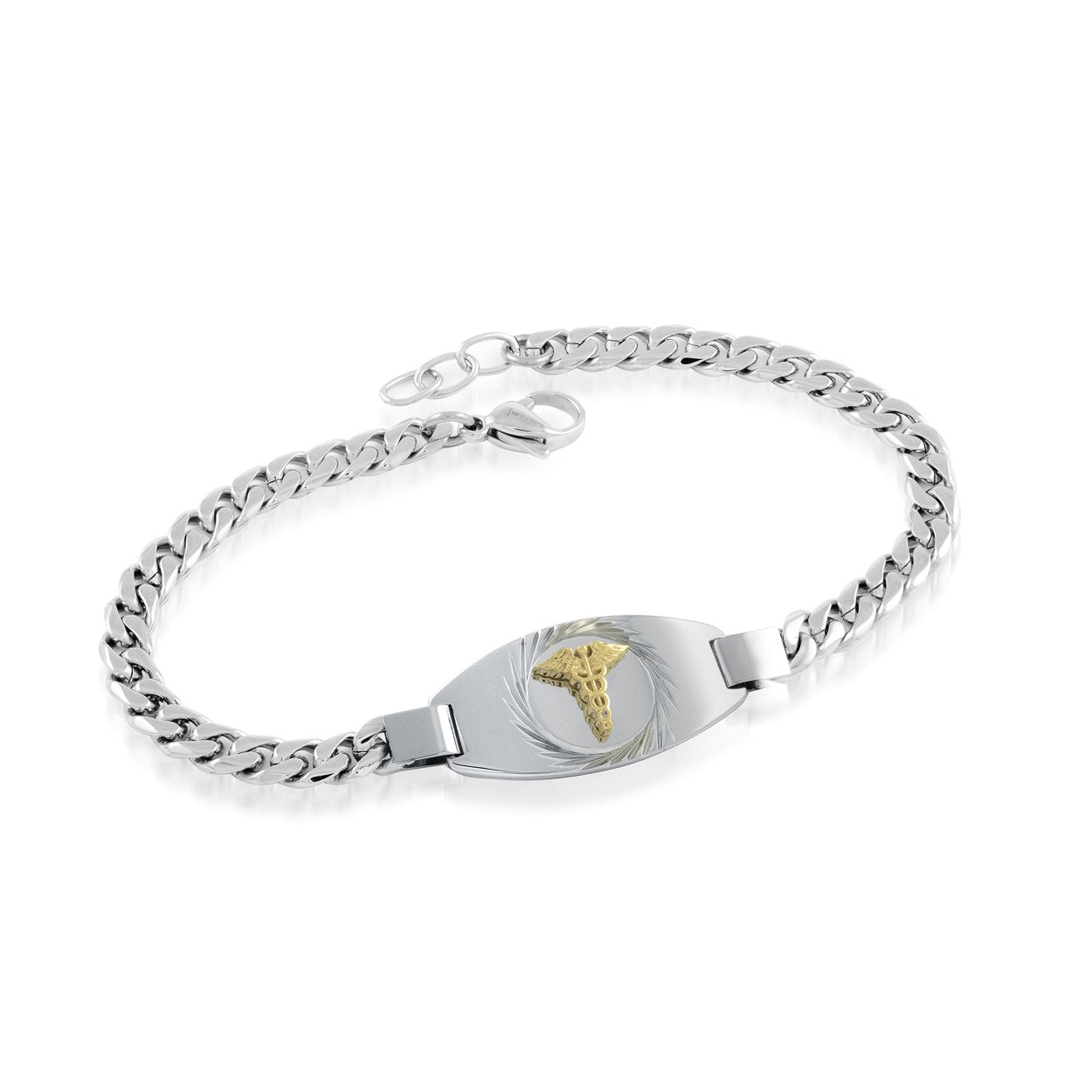 4.6MM CURB LINK MEDIC ALERT BRACELET