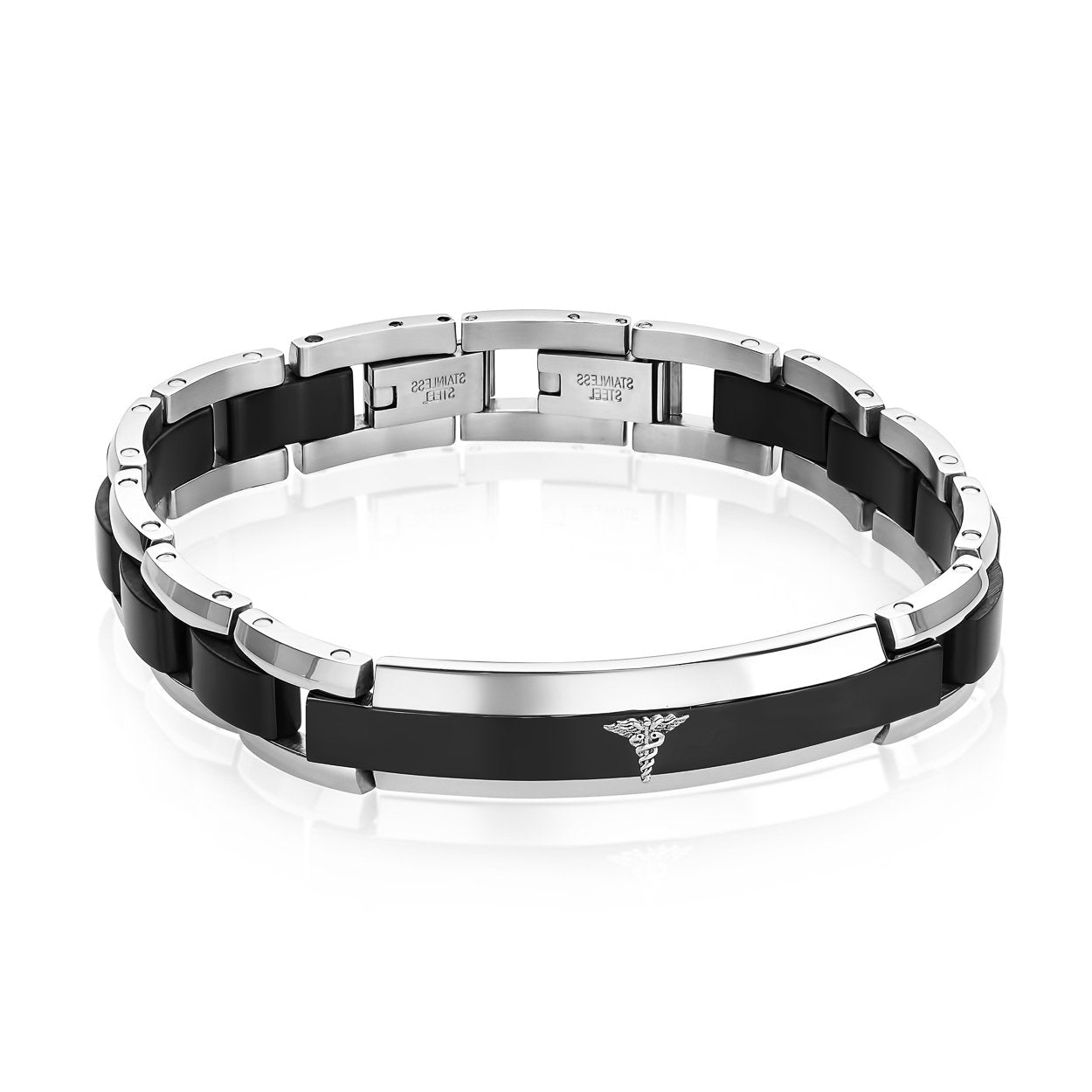 BEVEL LINK MEDIC ALERT BRACELET