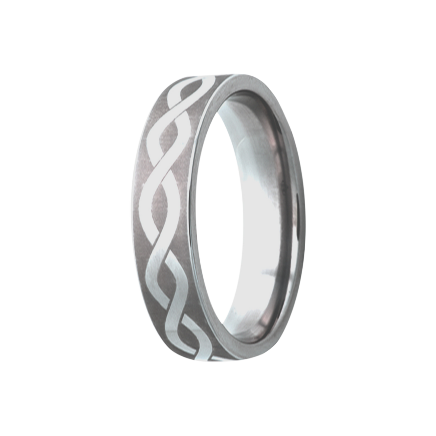Tungsten Comfort Fit Polished Infinity Ring