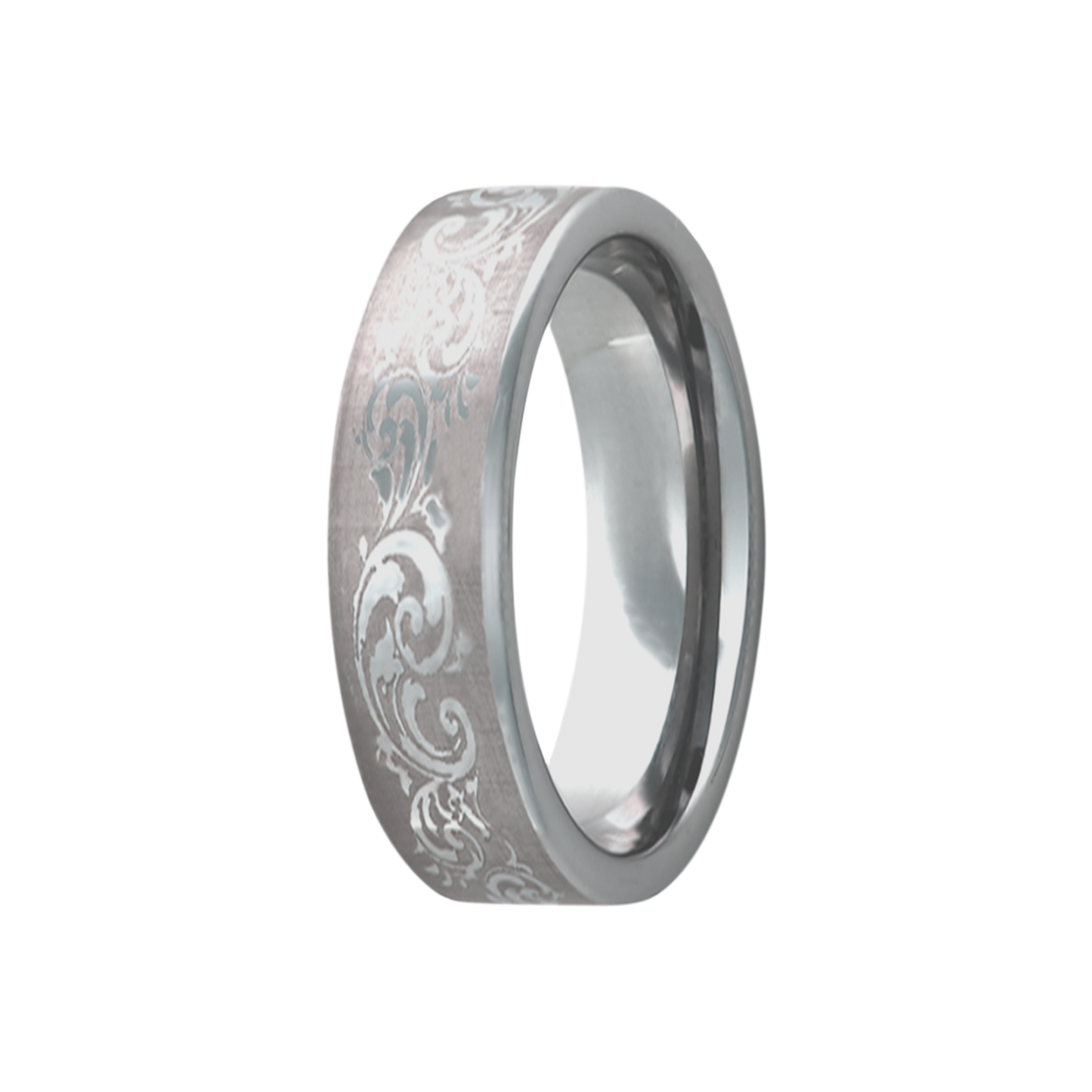 Tungsten Comfort Fit Ring Polished Finish Metal