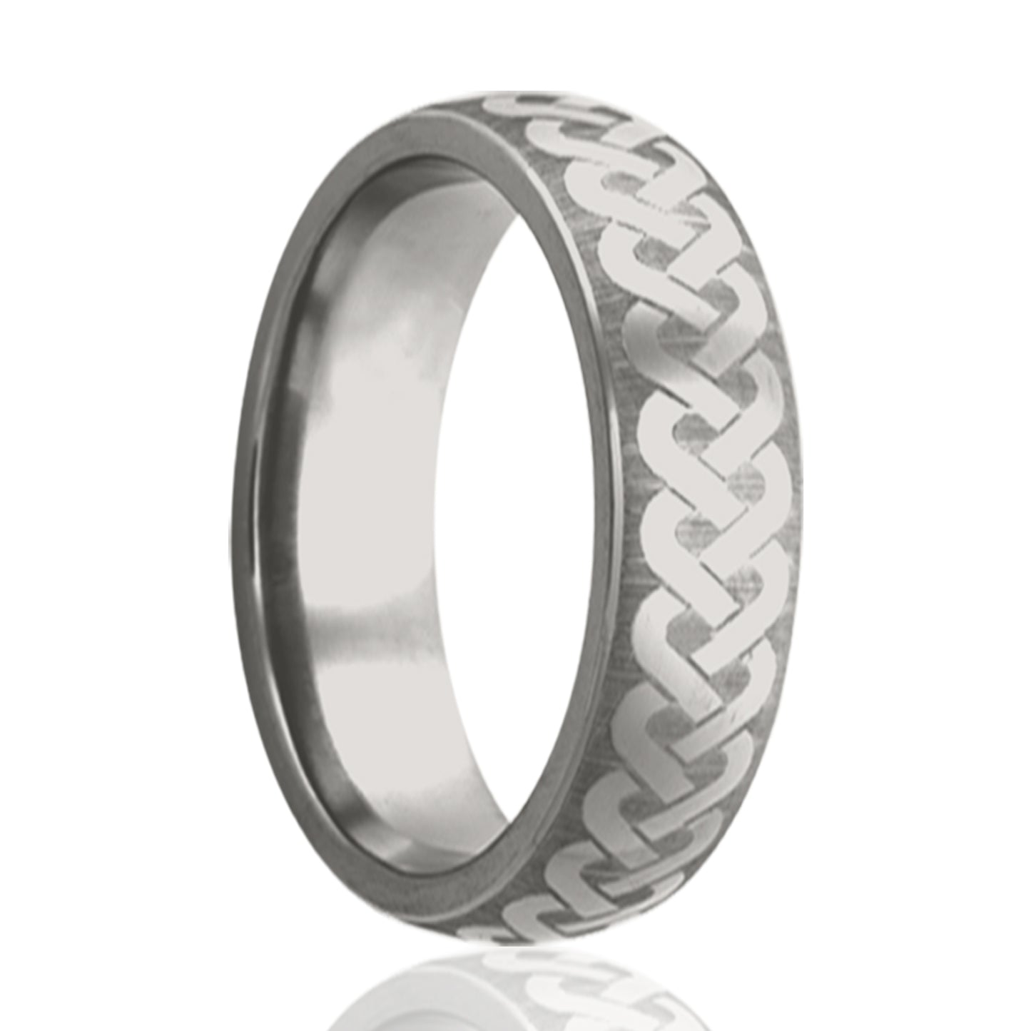 Cobalt Comfort Fit Polished Celtic Weave Ring