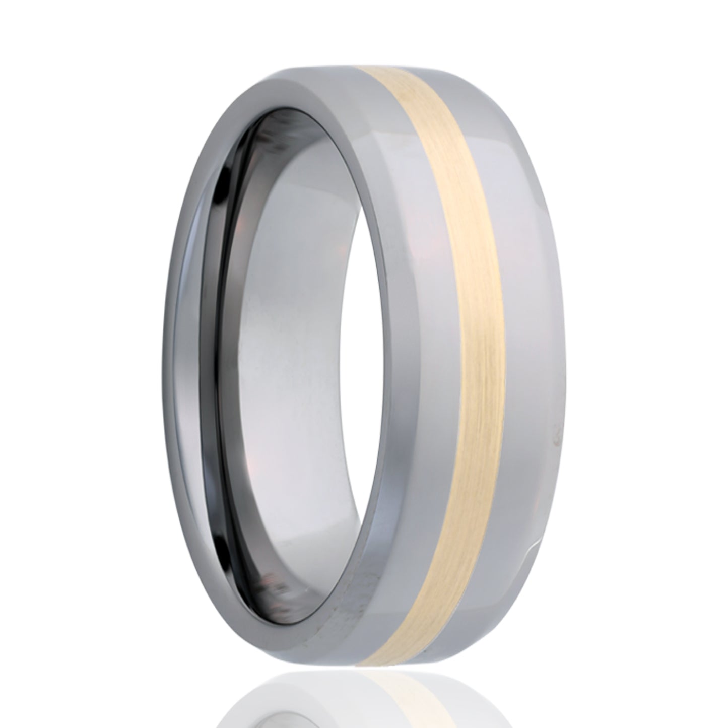 Cobalt Beveled Edge Comfort Fit Polished Ring