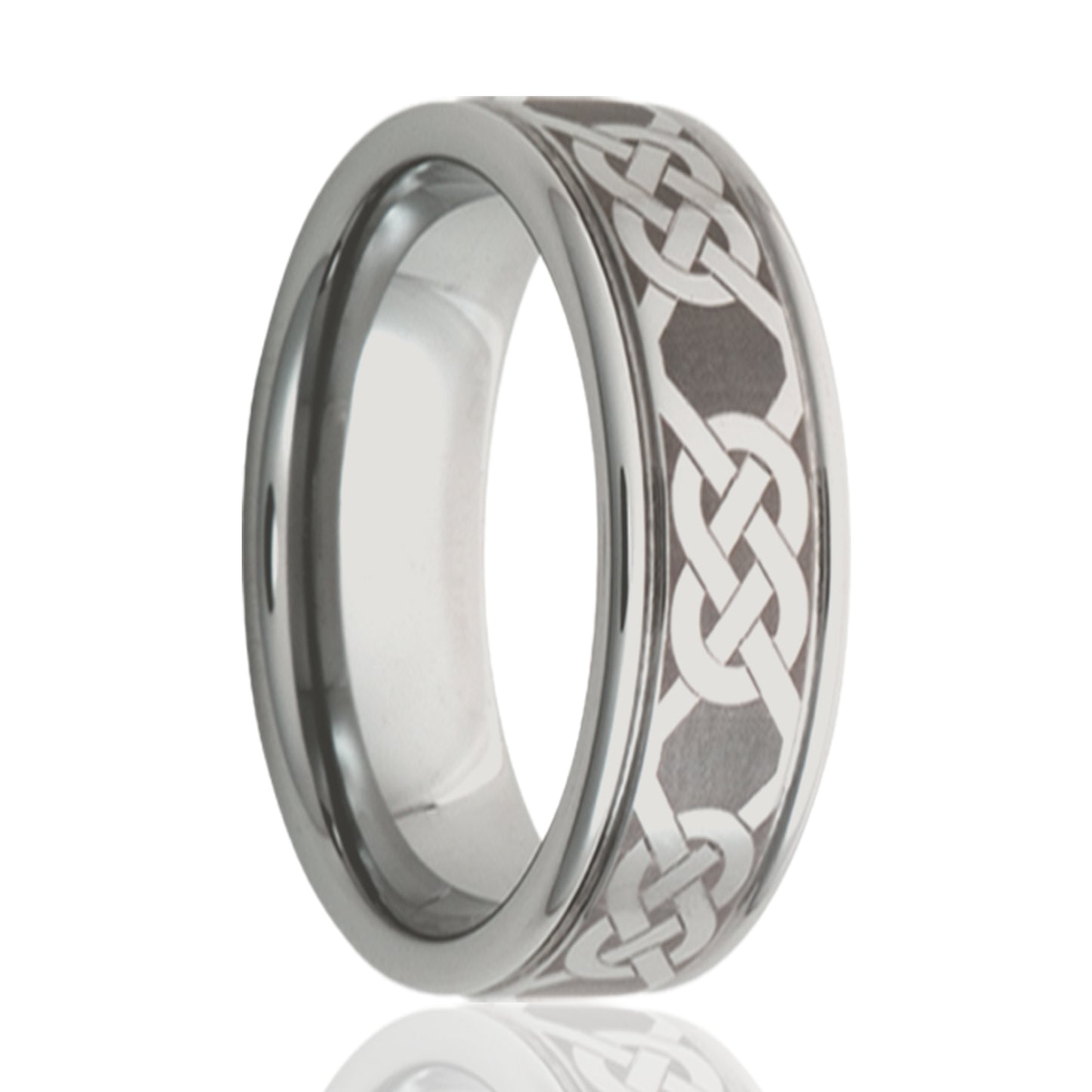 Cobalt Comfort Fit Ring with Celtic Cross