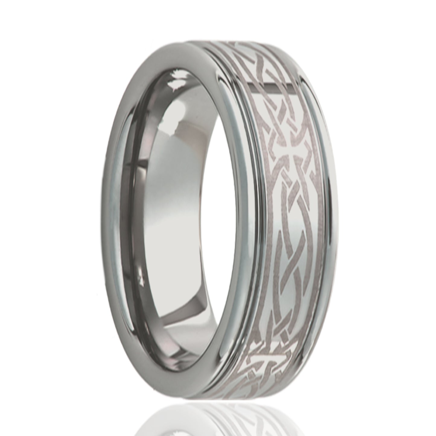 Cobalt Comfort Fit Polished Celtic Cross Ring