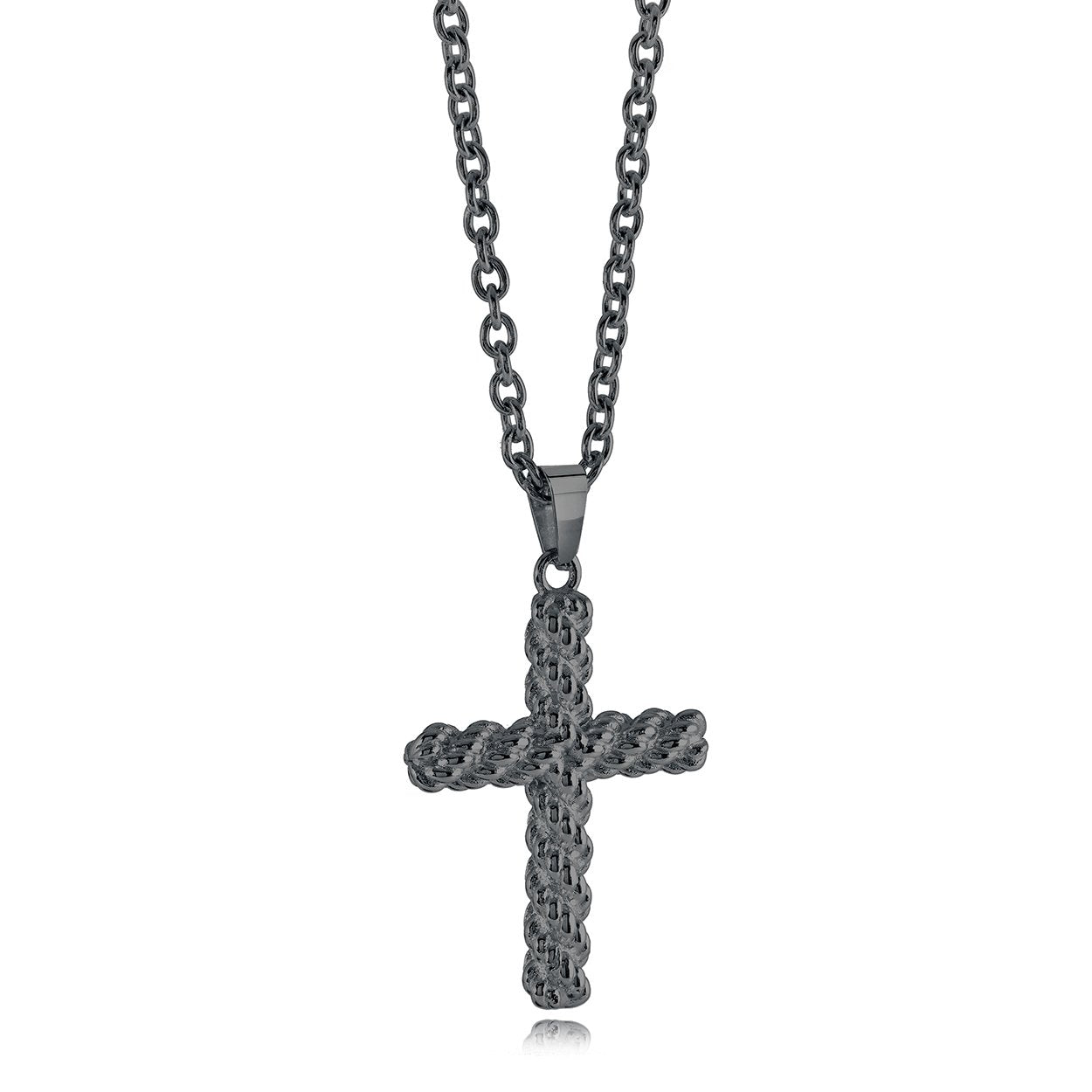 WEAVE CROSS NECKLACE