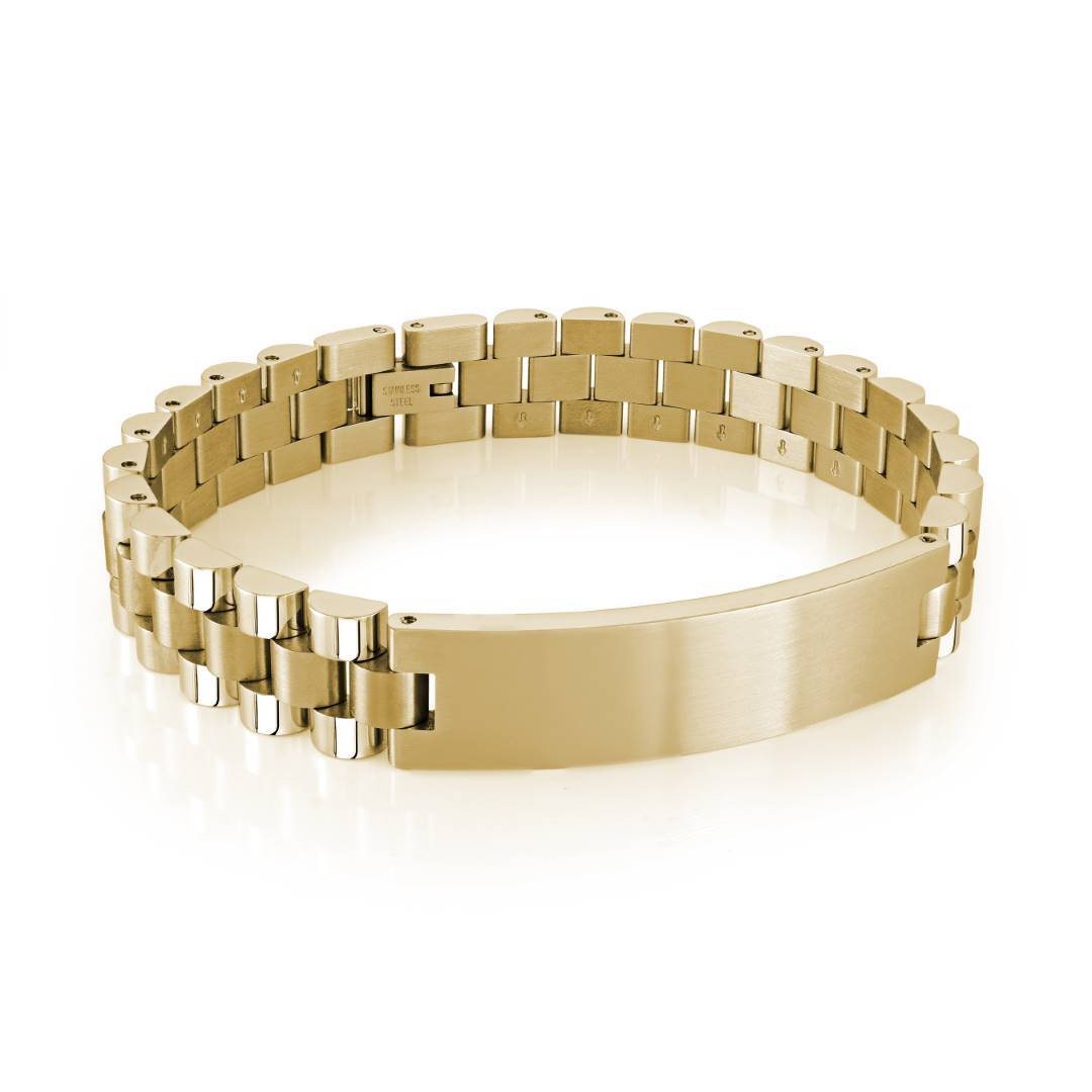 11.6MM WATCH LINK ID-PLATE BRACELET