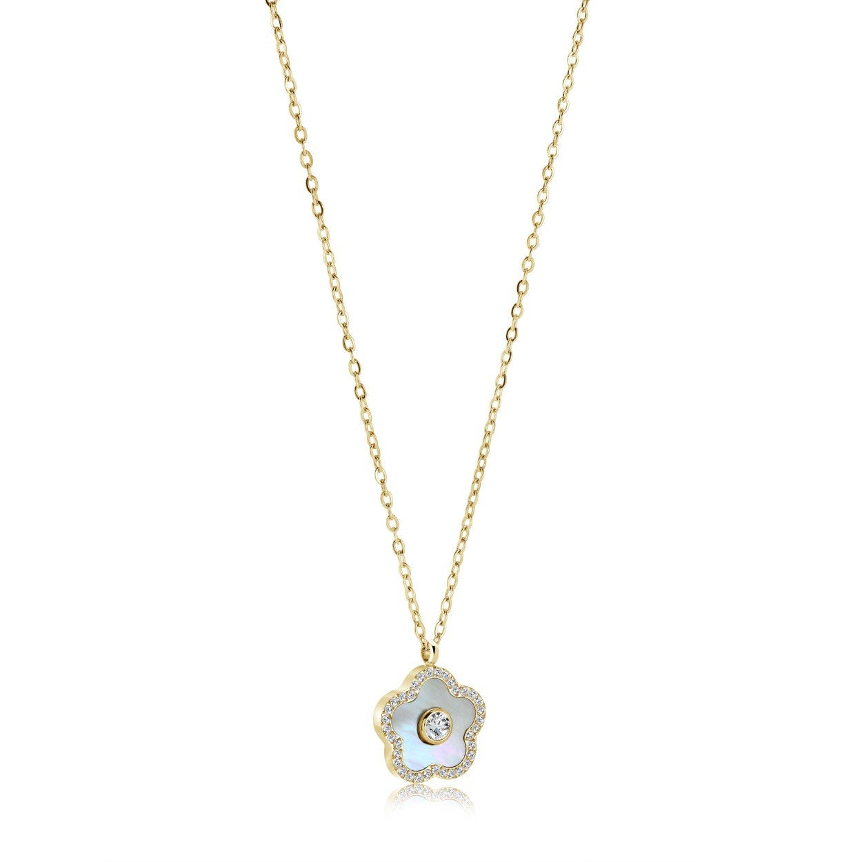 CZ & MOTHER-OF-PEARL PENDANT