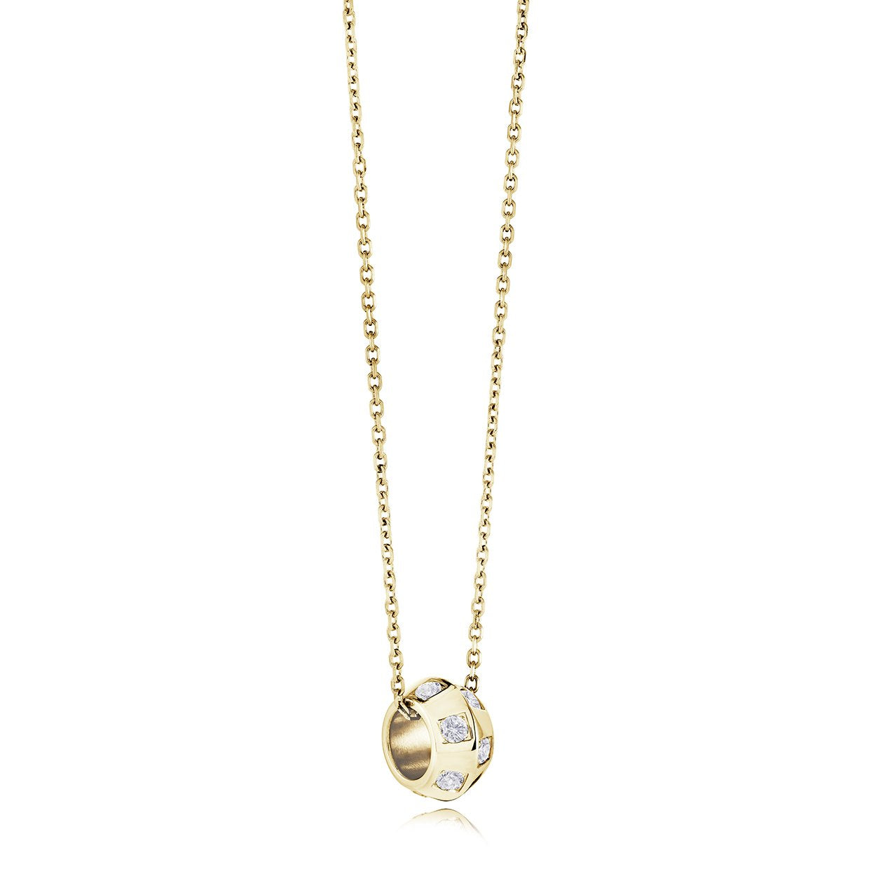 WHITE-CZ BEAD PENDANT