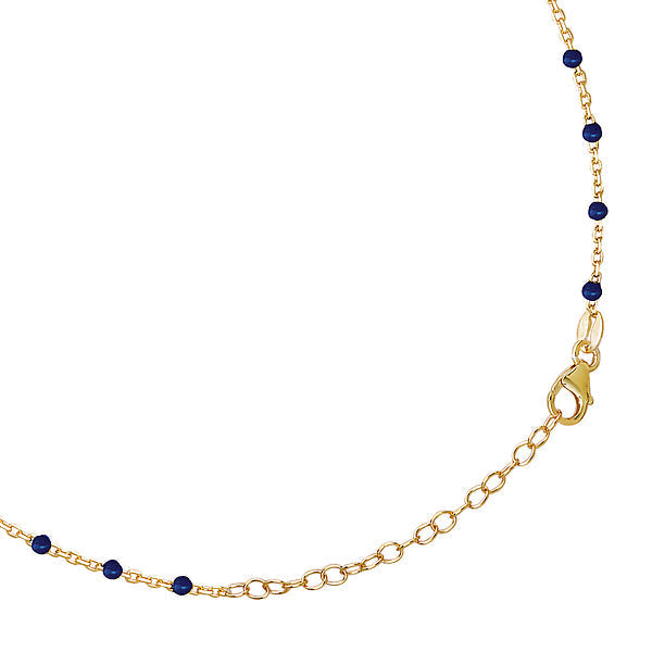Italian Gold Plated Lapis Necklace