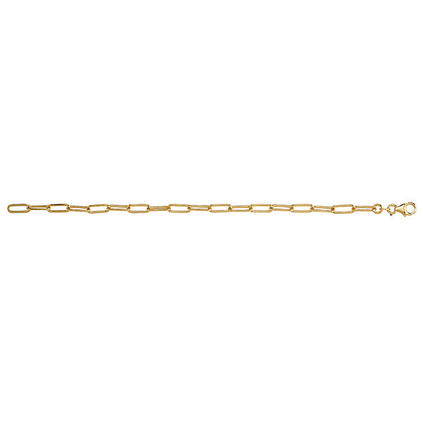 Italian Gold Plated Paperclip Bracelet
