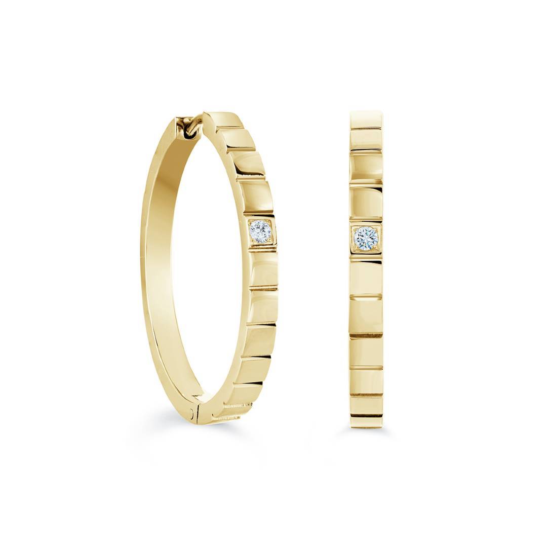 30MM BRUSHED-POLISHED CZ HOOPS