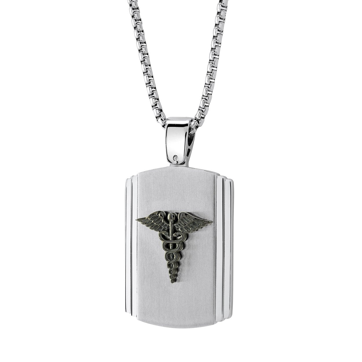 MEDIC ALERT EDGED DOG TAG PENDANT