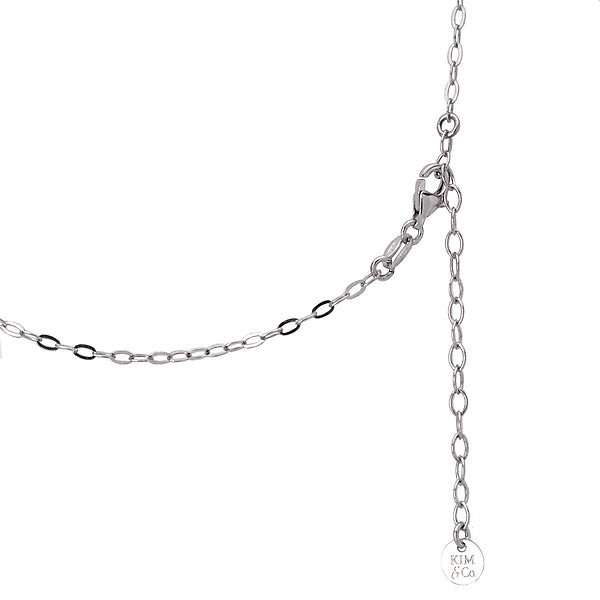 Italian Rhodium Plated Sterling Silver Necklace