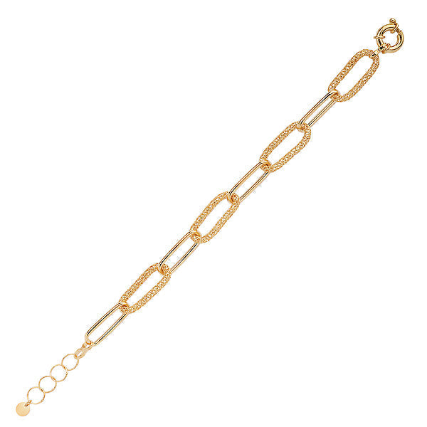 Italian Gold Plated Link Bracelet