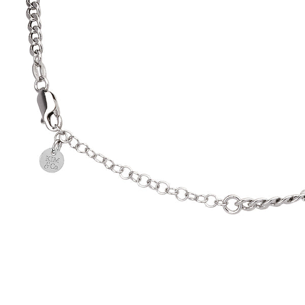 Italian Rhodium Plated Sterling Silver Necklace