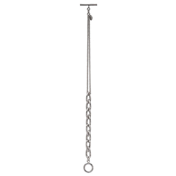 Italian Sterling Silver Rhodium Plated Chain Bracelet