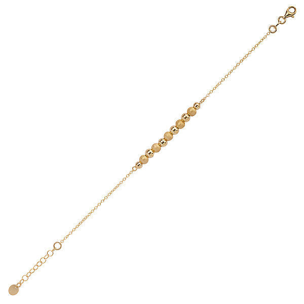 Italian Gold Plated Bead Bracelet