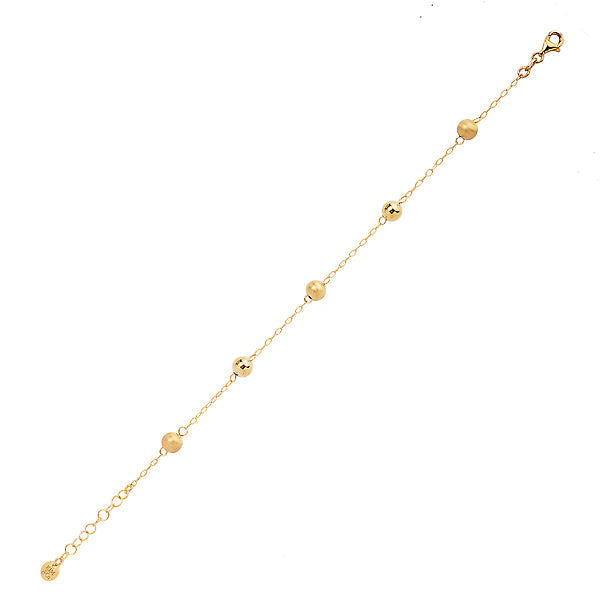 Italian Gold Plated Bead Bracelet