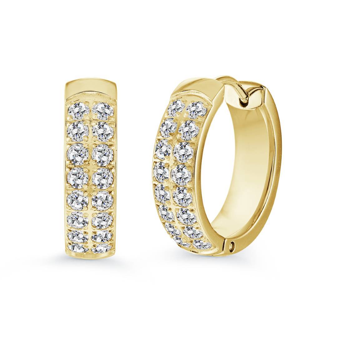 18MM DOUBLE-ROW ETERNITY EARRINGS